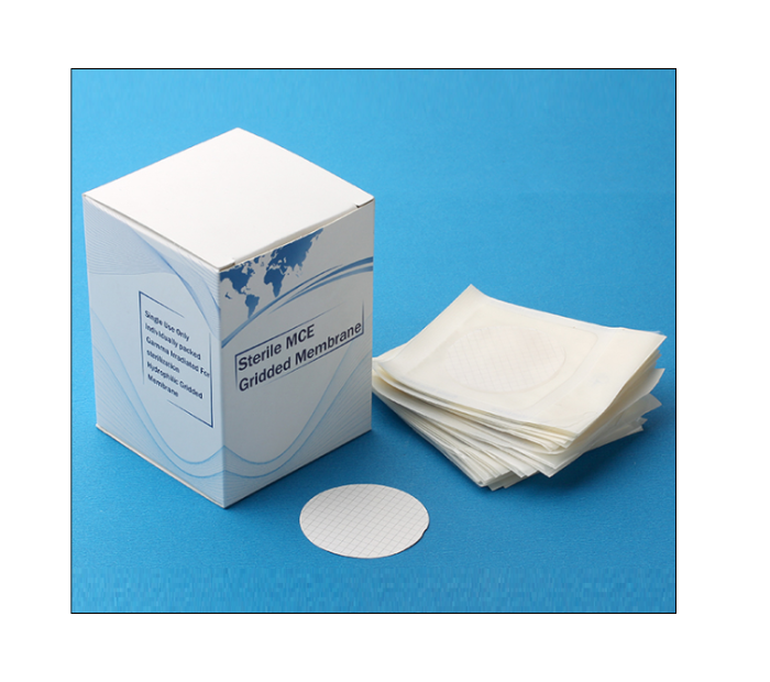 Sterile MCE Gridded Membrane Filter, White, Individually Packed