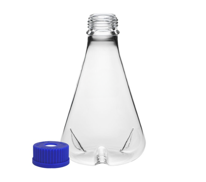 Shake Flasks, 3 Baffles, GL-Thread, Vented Caps