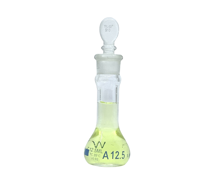 Serialized and Certified Volumetric Flask, Class A, Wide Mouth, With Glass Stopper, Odd Sizes, As Per USP Standards