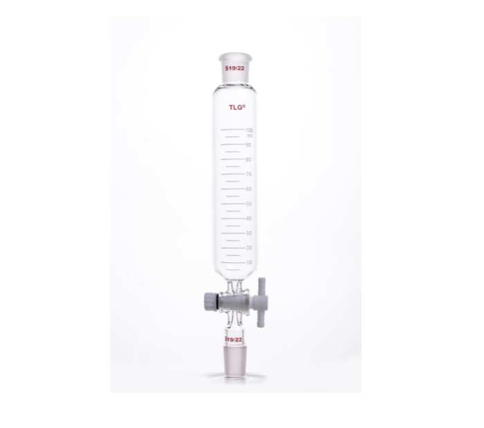 Funnel, Separatory, PTFE Stopcock, Cylindrical Shaped - Image 1