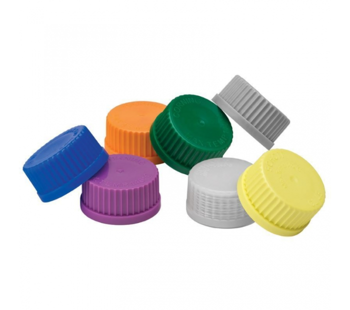 Caps, Solid, GL- 45 Threads, Polypropylene Color Caps
