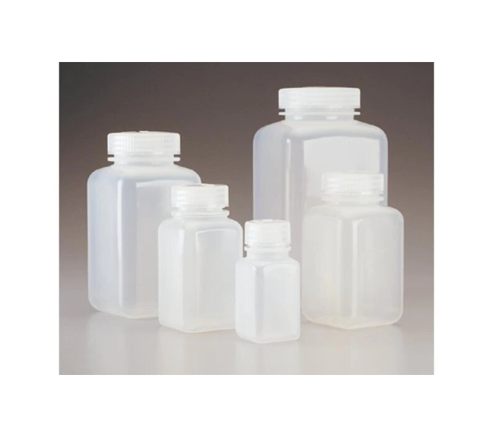 Square Bottle, Plastic, Wide Neck
