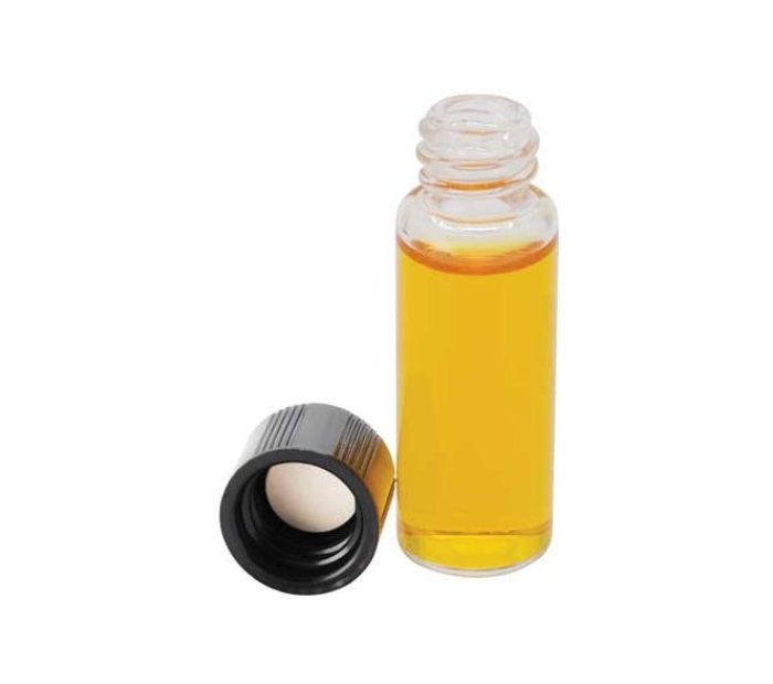 Clear Glass Sample Vials with Rubber Lined Phenolic Screw Caps