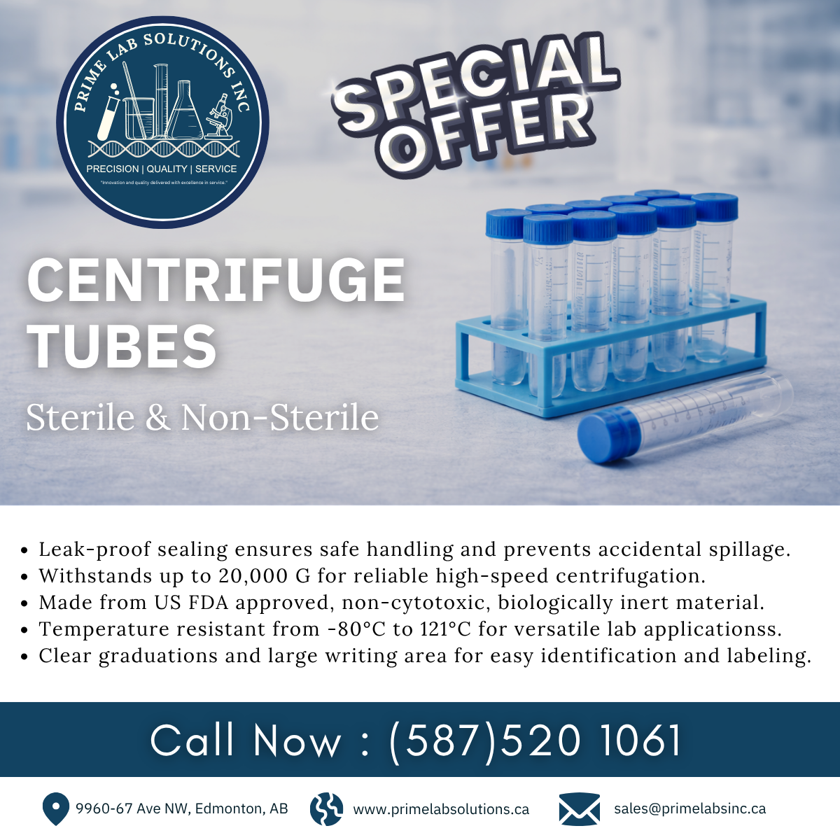 Sterile & Non-Sterile Centrifuge Tubes